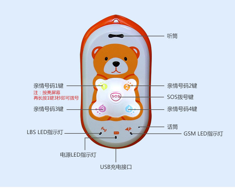 儿童安全定位手机 儿童定位器产品