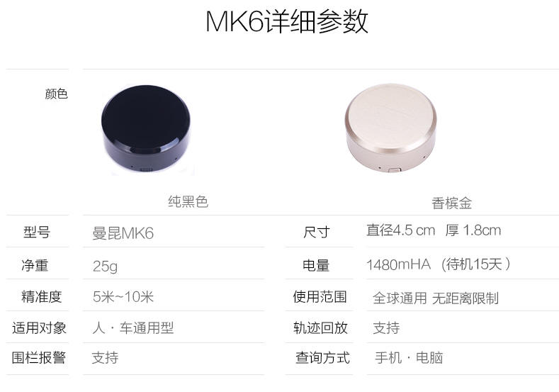 曼昆微型免安装全球GPS定位追踪防盗器 老人儿童防丢器