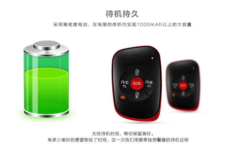 智能安全预警器|老人报警器|爱牵挂紧急呼叫器|防跌倒护理手机|老人一键打电话定位手机