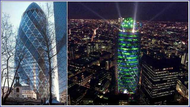奇特建筑 伦敦市区第二高的建筑“小黄瓜”