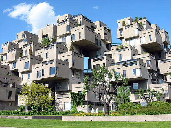 奇特建筑 加拿大1967年世博会而造的公寓建筑