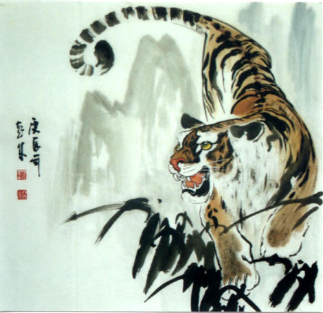 风水知识 老虎画