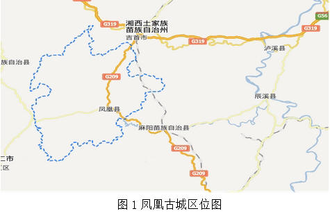 凤凰古城区位图
