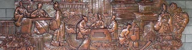 铜壁画厂家 艺术铜浮雕画公司