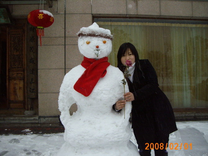 独具创意的雪人作品