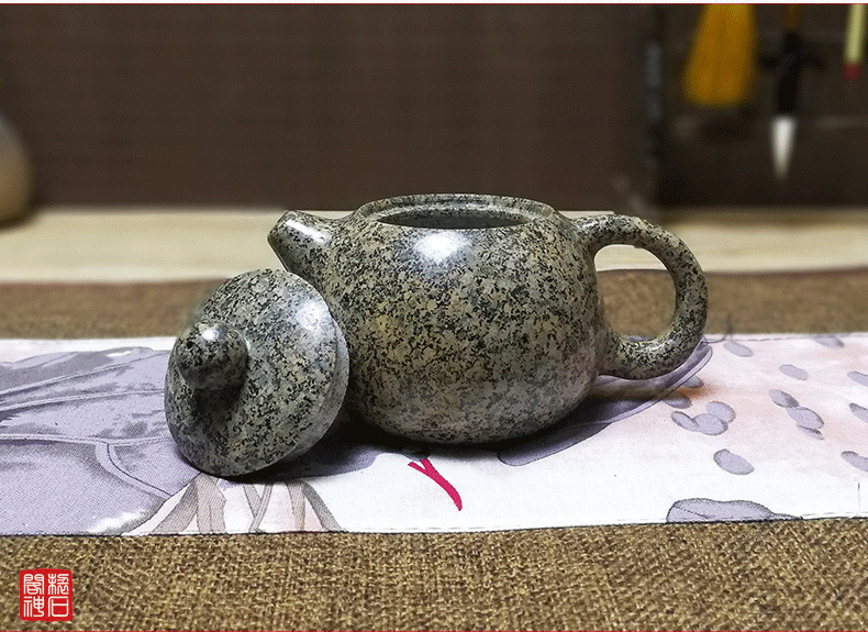 神石阁中华麦饭石茶壶|纯手工壶|西施壶|功夫茶壶|手把壶|小茶壶|石壶