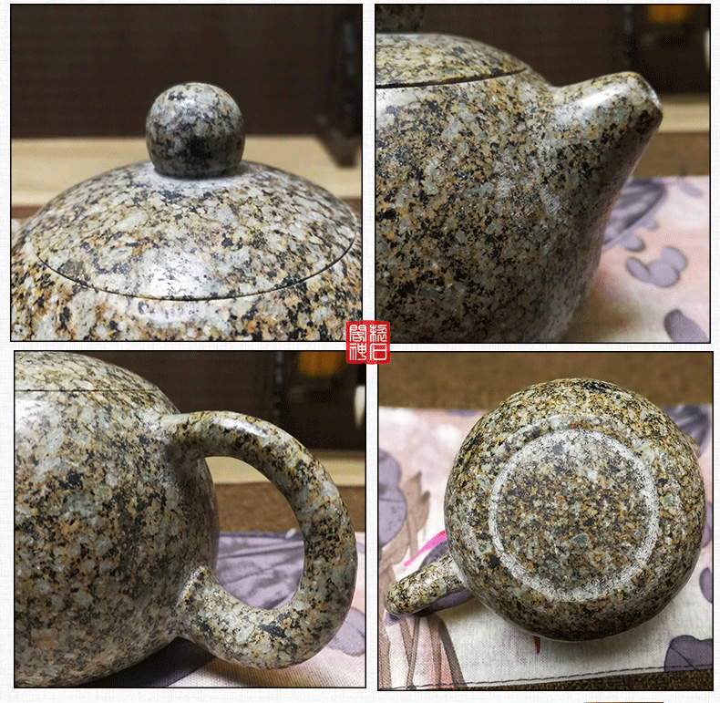 神石阁中华麦饭石茶壶|纯手工壶|西施壶|功夫茶壶|手把壶|小茶壶|石壶
