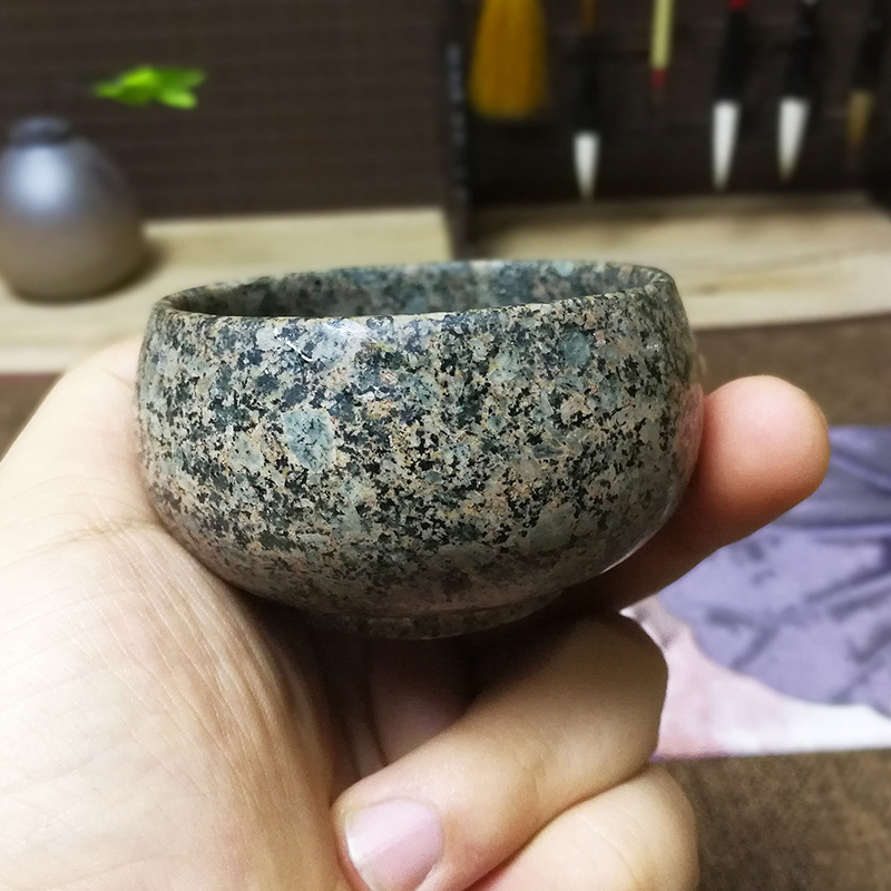 神石阁中华麦饭石茶杯|禅定杯|红茶杯|功夫茶杯|石头茶杯