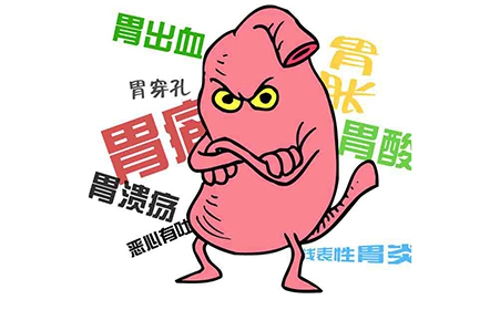 浅表性胃炎、糜烂性胃炎、反流性食管炎 溃疡病的症状及中药治疗 胃病漫画