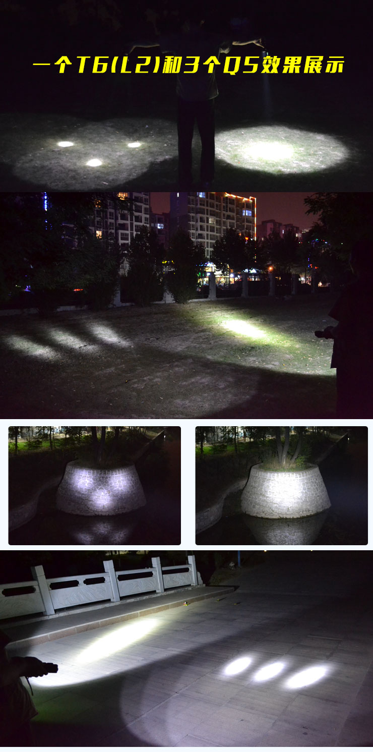 风行户外强光手电筒厂家 LED高亮度手电筒直销 防水手电筒批发
