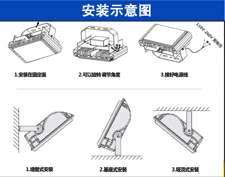 投射灯|高亮工程灯具厂家|高亮度户外照明灯|泛光灯|户外防水广告灯|LED投光灯|LED工厂灯