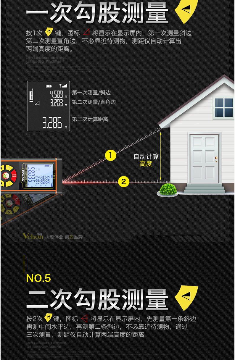 激光红外线测距仪 高精度手持距离测量仪 量房仪