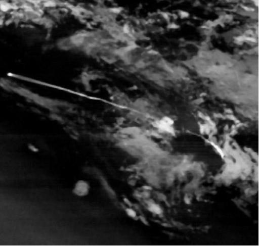 美国SBIRS-2号预警卫星于2009年6月11日拍摄Delta-2-7920H运载火箭轨迹