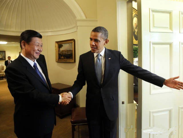 美国总统奥巴马接待习见平主席