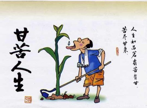 励志图片 甘苦人生