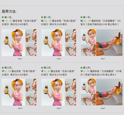 五清通体组合服用方法